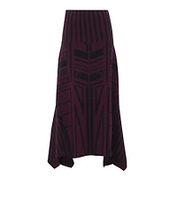 Leem Women's Geometric Jacquard Handkerchief Skirt