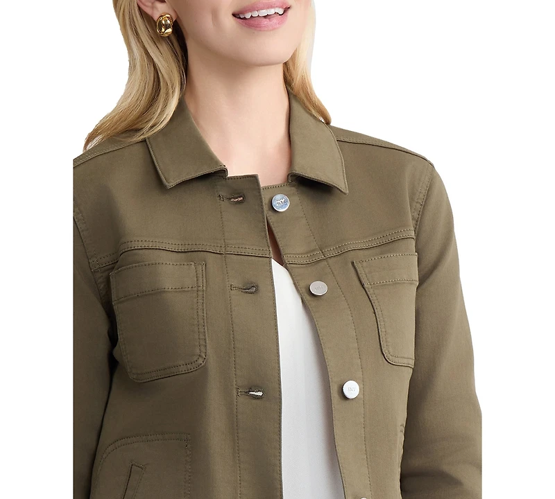 Jones New York Women's Patch Pocket Denim Jacket