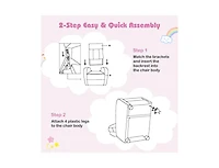 Ergonomic Pu Leather Kids Recliner Lounge Sofa for Kids