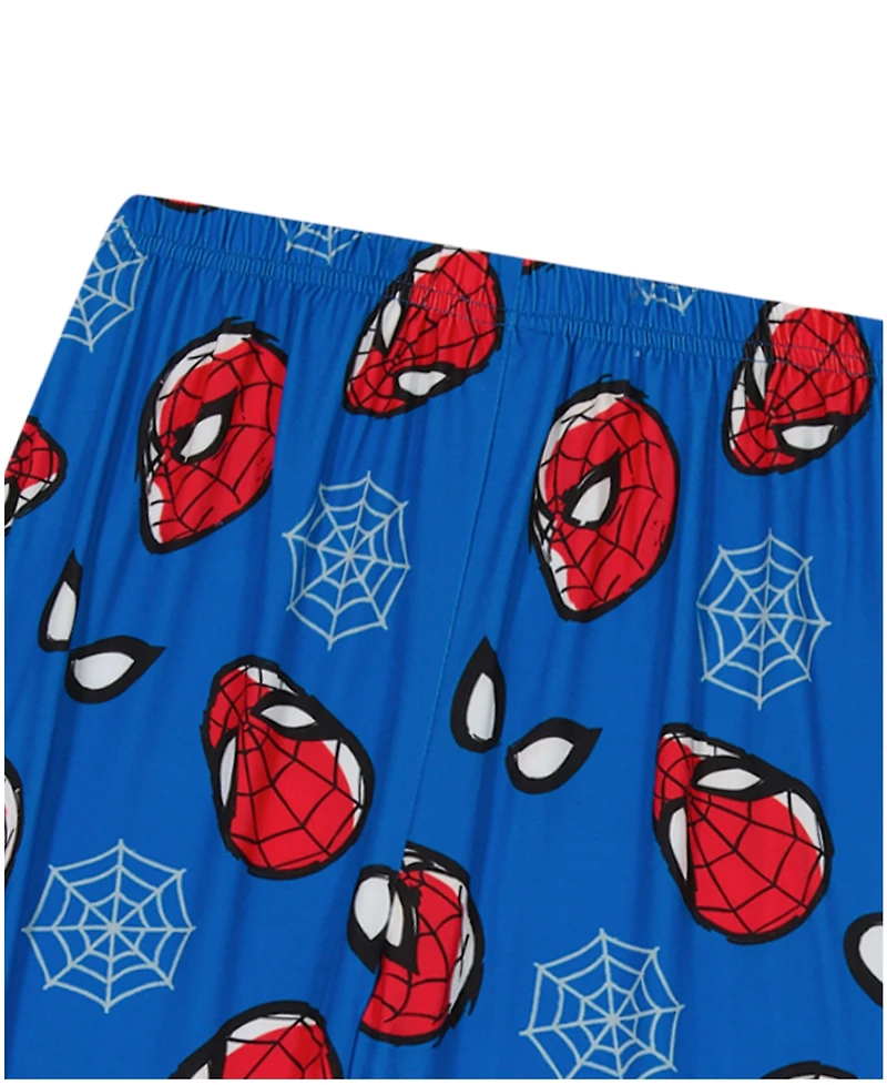 Spider-Man Boys' 4-10 Sketchy Spider Short-Sleeve Shirt and Pajama Pants, 2-Piece Set