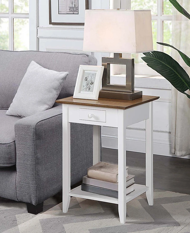 Convenience Concepts 18" Wood Heritage 1 Drawer End Table