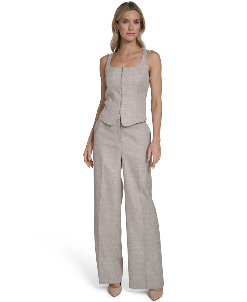 Calvin Klein Women's Zip-Front Novelty Vest