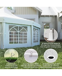 Outsunny 29' x 21' Canopy Party Event Tent w/ 2 Pull-Back Doors & 8 Windows