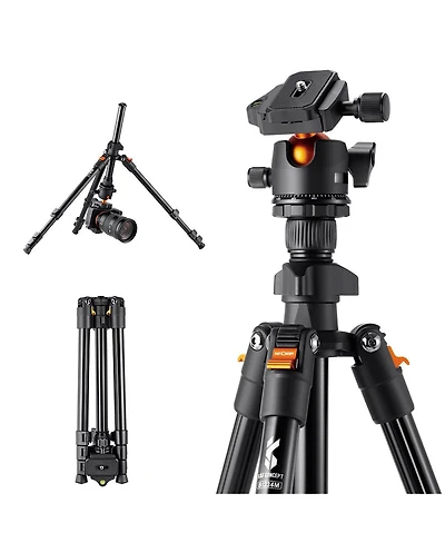 K&F Concept K234A1 4-Section Lightweight Aluminum Travel Vlog Tripod with Ball Head