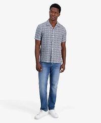 Michael Kors Men's Linen Thames Check Button-Up Shirt