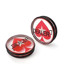 Gse Games & Sports Expert 1-Pack 3" Double-Sided Casino Grade Clear Acrylic Poker Dealer Puck Button for Gambling Card Games