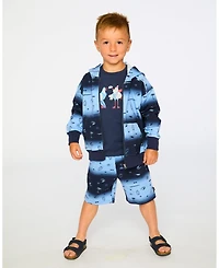 Deux par Big Boys French Terry Shorts Blue Gradient