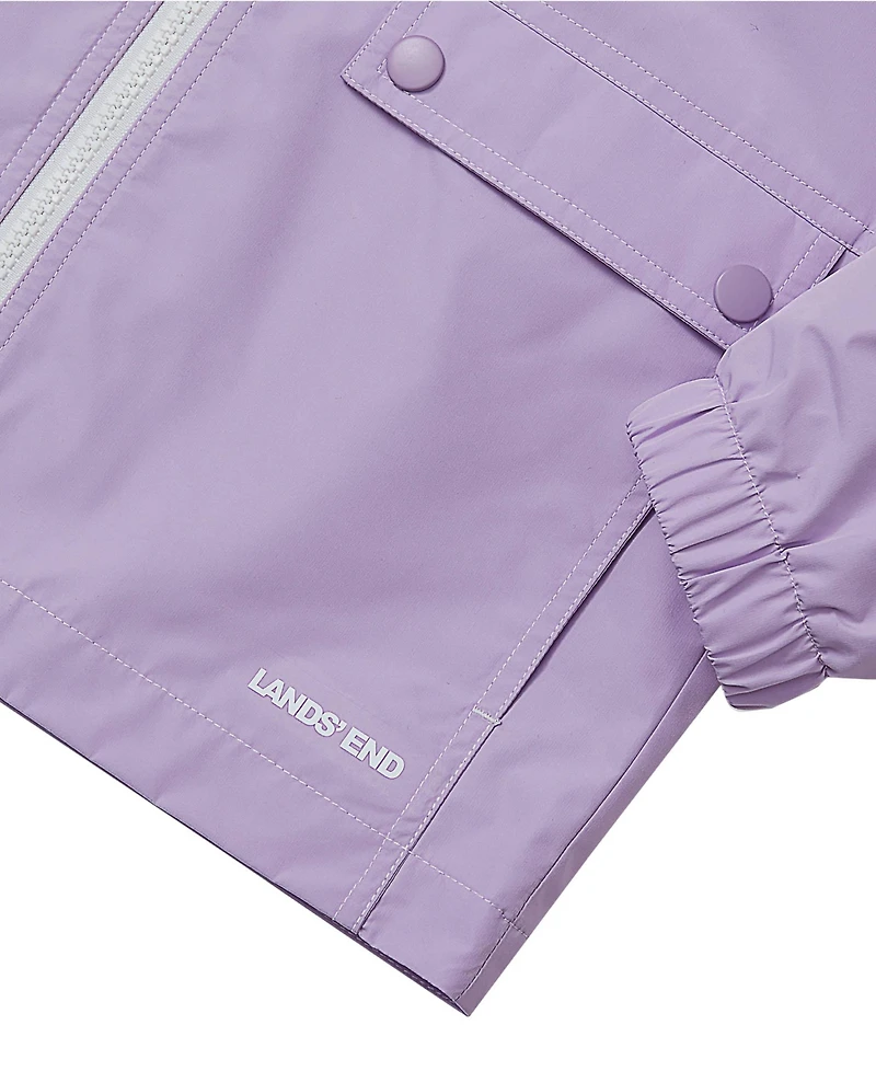 Lands' End Girls Water Resistant Ocean Breeze Jacket