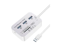 Risokeys 7-in-1 Usb 3.0 Hub with Multi-Card Reader, Portable Adapter for Laptop/Desktop, Ideal for Photographers,Content Creators
