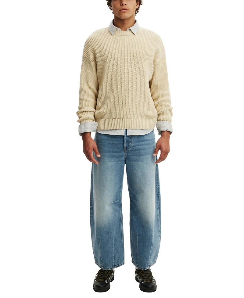 Cotton On Men's Washed Crewneck Sweatshirt