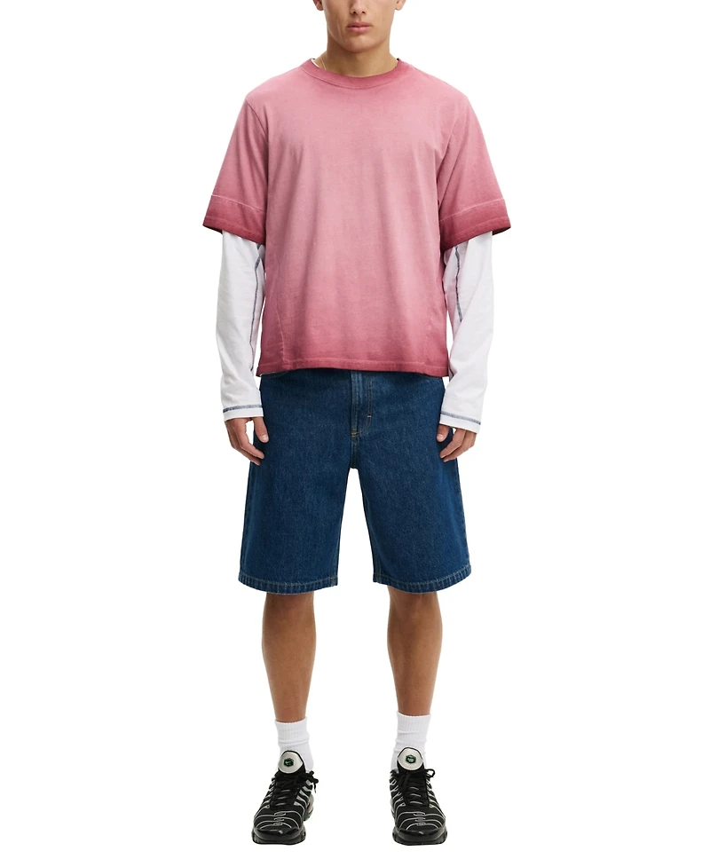 Cotton On Men's Baggy Patch Pocket Denim Shorts