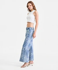 Guess Women's Zoya Wide-Leg Crop Jeans