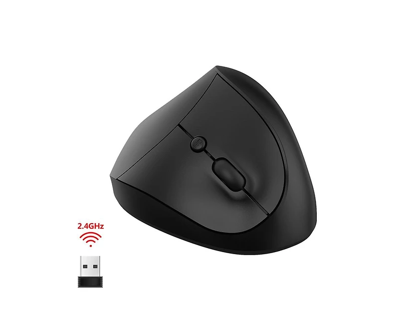 Risokeys 2.4G Wireless Ergonomic Vertical Mouse, 6 Buttons, 3 Dpi Levels, Silent Click, Comfortable Grip for Office, Gaming, Pc & Mac