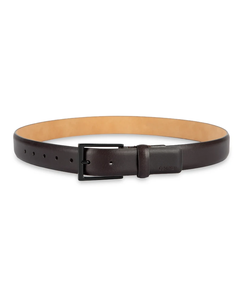 Calvin Klein Men's Smooth and Saffiano Leather Dress Belt