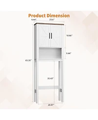 Homfan 23.6 Inches Wide Toilet Rack with Over The Storage Cabinet , Small Freestanding Space Saver