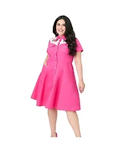 Smak Parlour Plus Embroidered Western Flare Dress