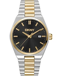 Dkny Men's Date Dial Two-Tone Gold Stainless Steel Bracelet Watch