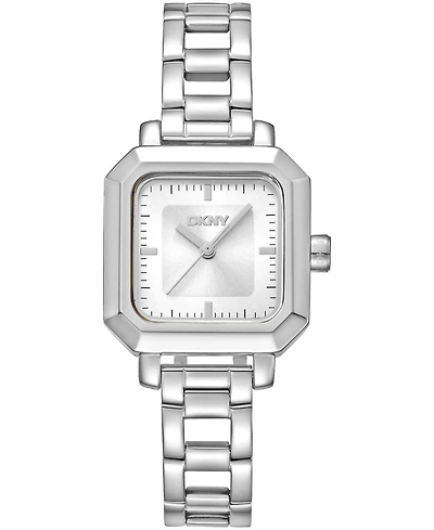 Dkny Women's Silver Dial Open Link Stainless Steel Bracelet Watch, 27 x 27mm