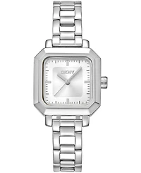Dkny Women's Silver Dial Open Link Stainless Steel Bracelet Watch, 27 x 27mm