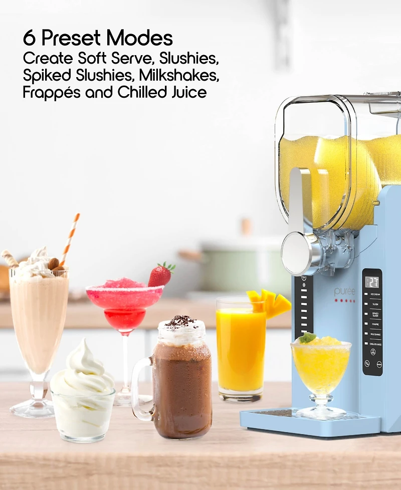 Tzumi Puree 2.6 Liter Slushie and Soft Serve Ice Cream Machine