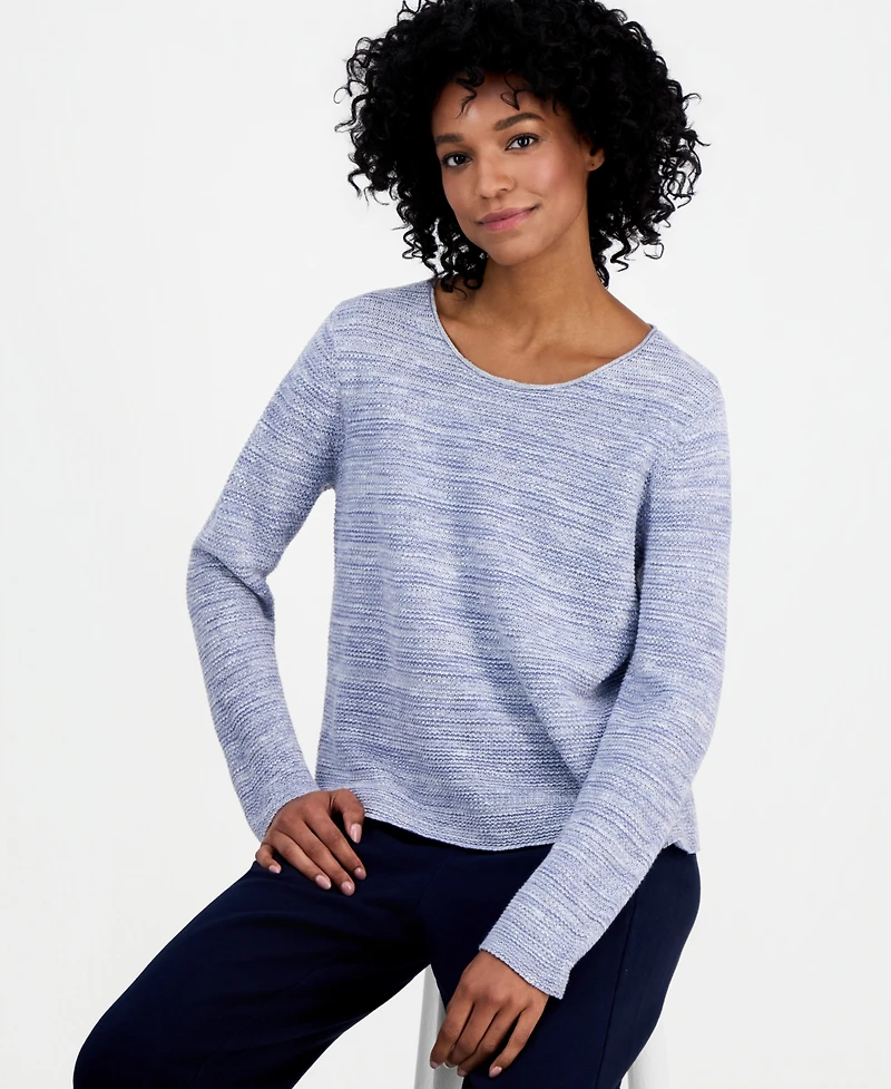 Eileen Fisher Women's Slub-Knit Crewneck Sweater