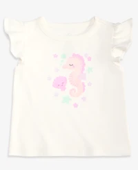 First Impressions Baby Girls' Mix & Match Seahorse Flutter-Sleeve Top, Macy's Exclusive