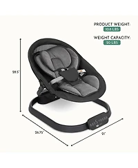 Evolur Baby Comfort Cocoon Smart Swing 0–24 Months with 5 Speeds, Remote & Tuya Control, Dual-Climate Seat Pad & 3 Point Harness