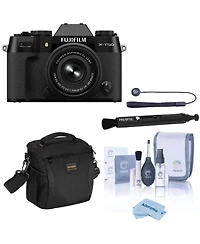 Fujifilm X-T50 Mirrorless Camera with Xc 15-45mm f/3.5-5.6 Ois Pz Lens with Universal Lens Cap Tether