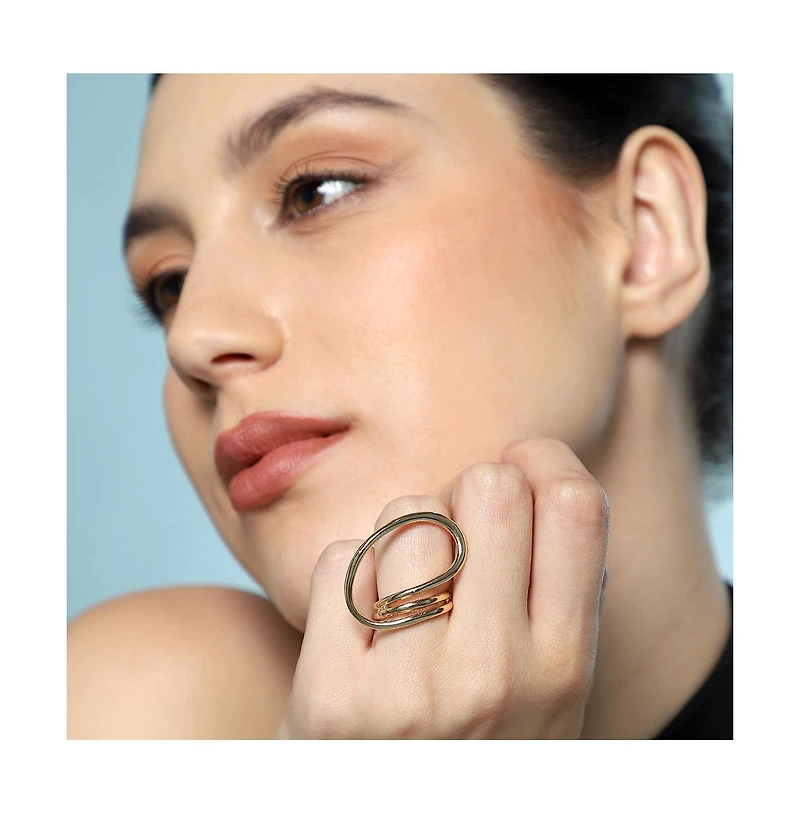 Sohi Women's The Wrap-Line Statement Ring