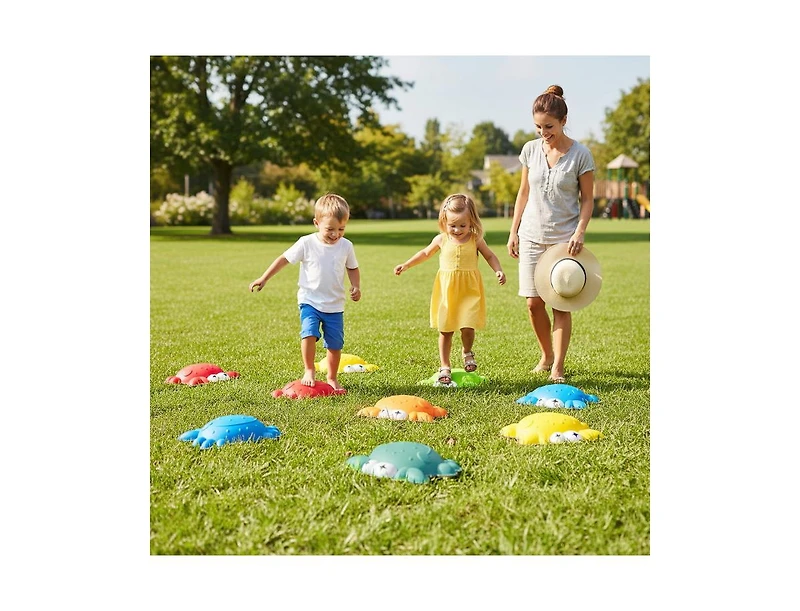 Slickblue 9-Piece Toddler Stepping Stones Non-Slip Balance Play Set