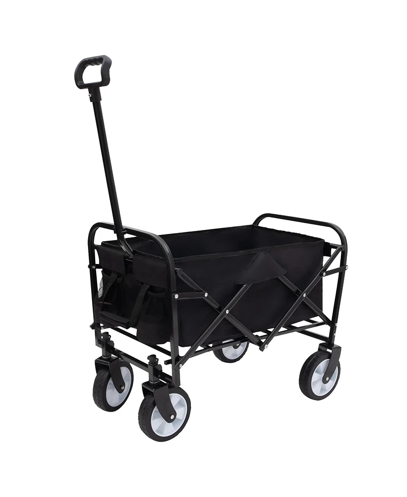 Mondawe Extendable Collapsible Storage Wagon Utility Carts w/ 225LBS Capacity, 360° Wheels