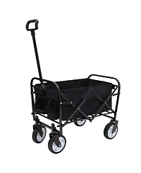 Mondawe Extendable Collapsible Storage Wagon Utility Carts w/ 225LBS Capacity, 360° Wheels