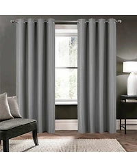 Olivia Gray 100% Polyester 250 Gsm Basket Weave Ian Luxury Jacquard Blackout Grommet Curtain Panel 54" x 84"