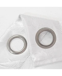 Olivia Gray 100% Polyester 200 Gsm Arlo Embossed Blackout Grommet Curtain