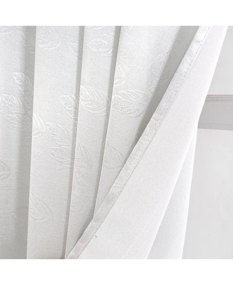 Olivia Gray 100% Polyester 200 Gsm Arlo Embossed Blackout Grommet Curtain