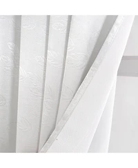 Olivia Gray 100% Polyester 200 Gsm Arlo Embossed Blackout Grommet Curtain