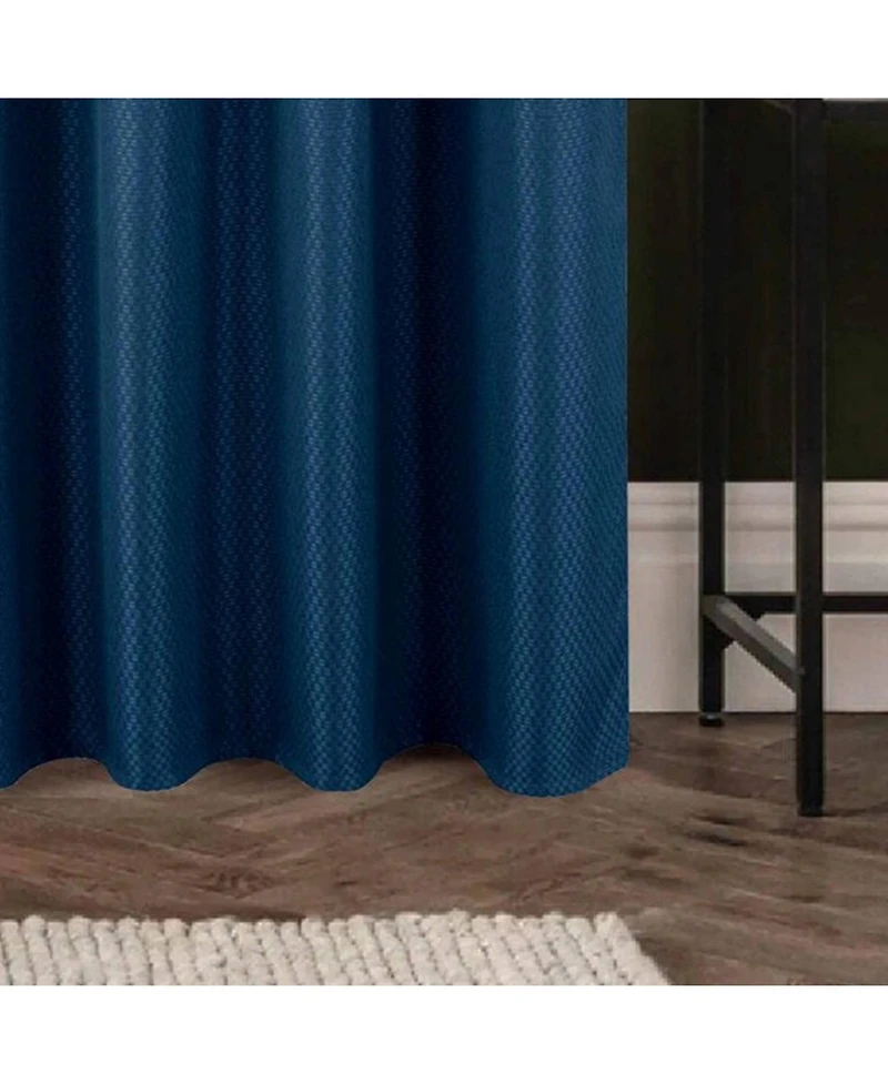 Olivia Gray 100% Polyester 250 Gsm Basket Weave Ian Luxury Jacquard Blackout Grommet Curtain Panel.
