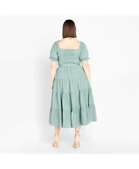 City Chic Women's Puffed Sleeve Maxi Dress