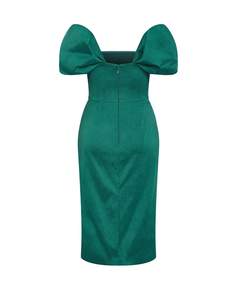 City Chic Women's Elyse Off Shoulder Midi Dress