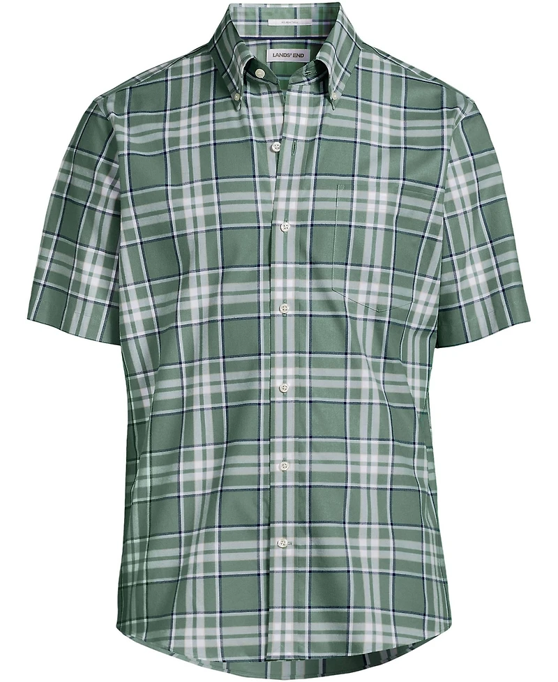 Lands' End Men's Short Sleeve No Iron Twill Shirt