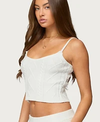 Edikted Women's Louise Cable Knit Tank Top