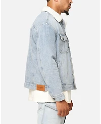 Saint Morta Men's Sherpa Boxy Denim Jacket