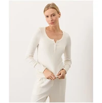 Pact Women's Dream Rib Slim Henley made with organic cotton Top