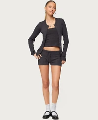 Edikted Women's Nella Cable Knit Shorts
