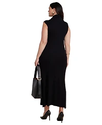 Eloquii Women's Tall Neck Sweater Dress