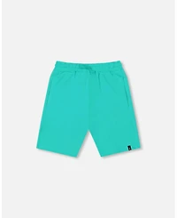 Deux par Toddler Boys Cotton Jersey Shorts Turquoise - Toddler|Child