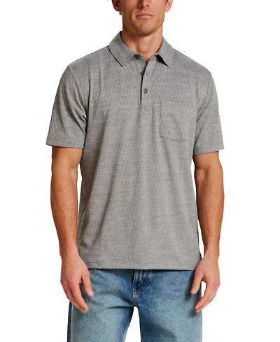Weatherproof Vintage Men's Diamond Textured Polo Shirt
