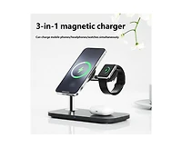 Risokeys 3-in-1 Magnetic Wireless Charger - Phone Stand Compatible with Apple iPhone 12/13 Wireless Chargers