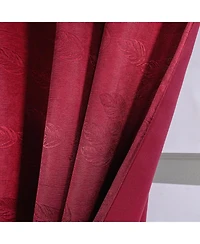 Olivia Gray 100% Polyester 200 Gsm Arlo Embossed Blackout Grommet Curtain Panel 54" x 84
