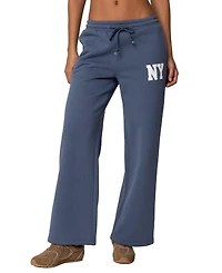 Edikted Women's Ny Wide Leg Sweatpants